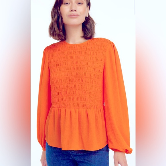New Reitman’s XXL Signature Long Sleeve Crew Neck Top in Persimmon Orange 🧡 - Picture 1 of 5